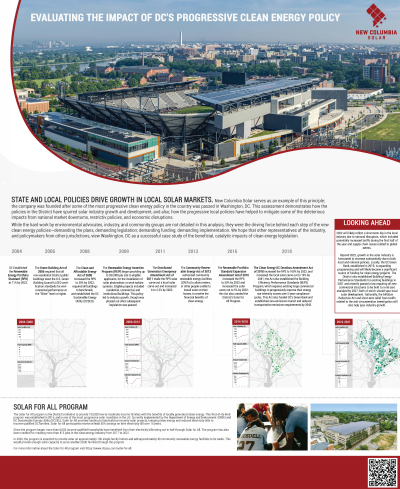 <b style='color:#EAD300;'>F08 - Evaluating the Impact of DC's Progressive Clean Energy Policy</b><div style='margin-top:5px;'><div style='margin-top:5px;'>Invited Poster Presenter: Nicole Rentz – New Columbia Solar</div></div>