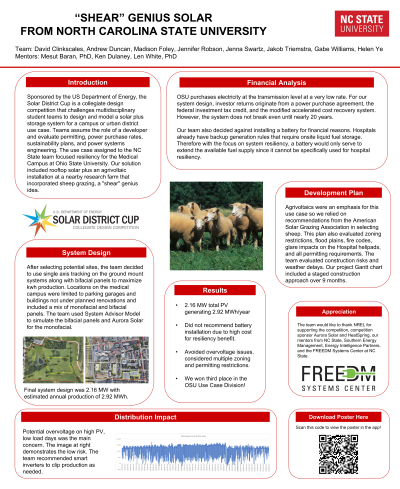 <b style='color:#EAD300;'>B16 - "Shear" Genius Solar From North Carolina State University</b><div style='margin-top:5px;'><div style='margin-top:5px;'>Invited Poster Presenter: Ken Dulaney – FREEDM Systems Center at NC State</div></div>